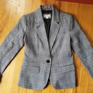 Black&white Plaid Blazer